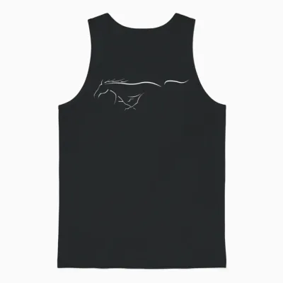 Ford Mustang Horse Unisex Tank Top - Black