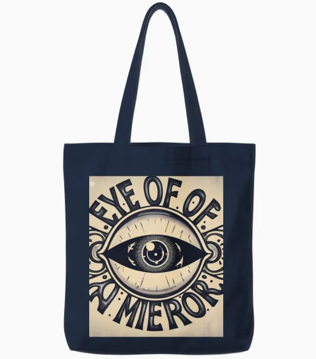 Eye Tote Bags in Navy