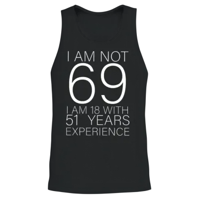 69 Funny Birthday Gift Unisex Tank Top - Black