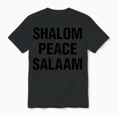 Shalom Peace Salaam Unisex T-Shirt - Black