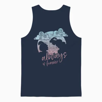 Silhouette De Lune Disney Aladdin Jasmine Et Aladdin Forever Unisex Tank Top - Navy