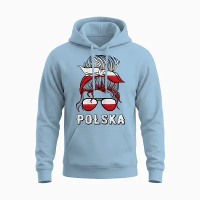 Polska Mädchen Polen Mädchen Polnisch Mädchen Frauen Polska Unisex Hoodie - Light Blue