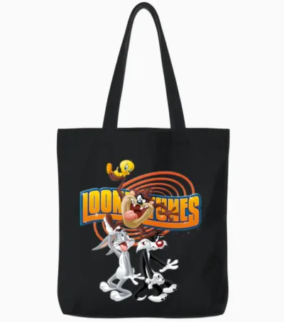 Looney Tunes Bugs Taz Tweety Sylvester Tote Bags - Black