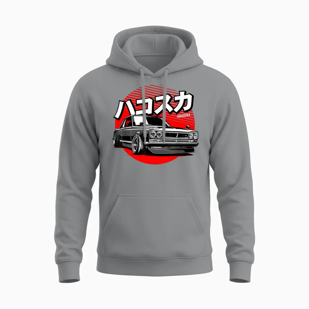 Japanese Racing Car Jdm Tokyo Japan Drift Unisex Hoodie in Sport Grey