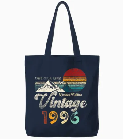 Vintage 1996 Berge Adler Retro 30. Geburtstag Tote Bags - Navy