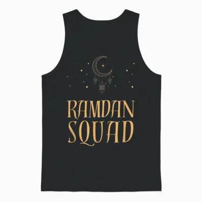 Ramadan Squad Family Group Matching Ramazan Party Pajama Unisex Tank Top - Black