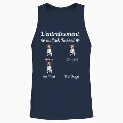 Jack Russell Funny Funny Gift Woman Man Jack Russell Unisex Tank Top - Navy