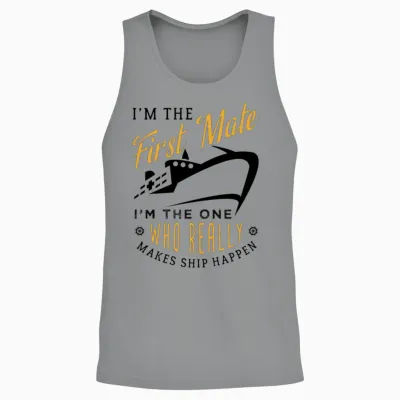 First Mate Cruise Ship Funny Cruising Humor Unisex Tank Top - Sport Grey