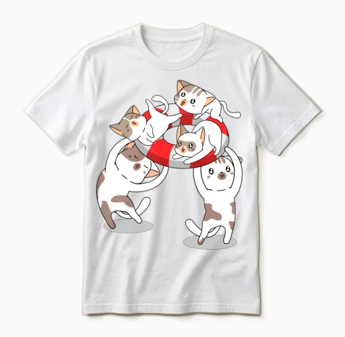 Cuties - Playing on the Beach Unisex T-Shirt in White