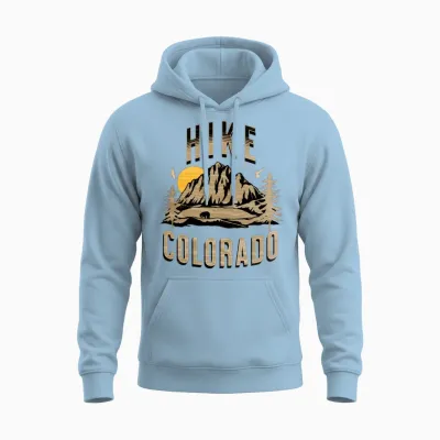 Colorado Hiking Unisex Hoodie - Light Blue