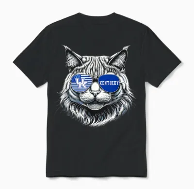 Cat Lovers Graphic Last Name Kentucky Retro Vintage Funny T-Shirt for Men Women Girls Kids Unisex T-Shirt - Black