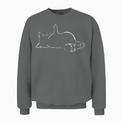 Cat Says Not Today Middle Finger Up Unisex Sweatshirt - Graphite Heather