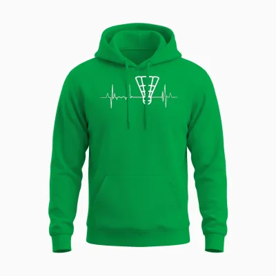 Mon Cœur Bat Pour Le Cardiogramme Du Badminton Unisex Hoodie - Irish Green
