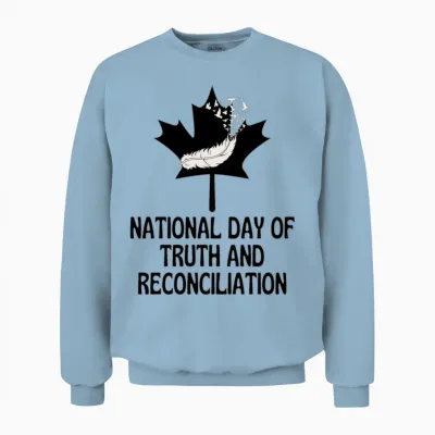 National Day of Truth and Reconciliation Canada E Unisex Sweatshirt - Light Blue