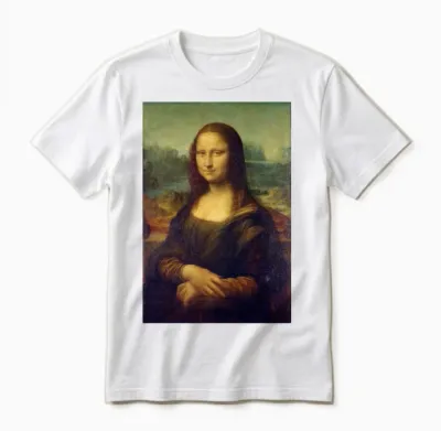 Mona Lisa Painting Da Vinci Unisex T-Shirt - White