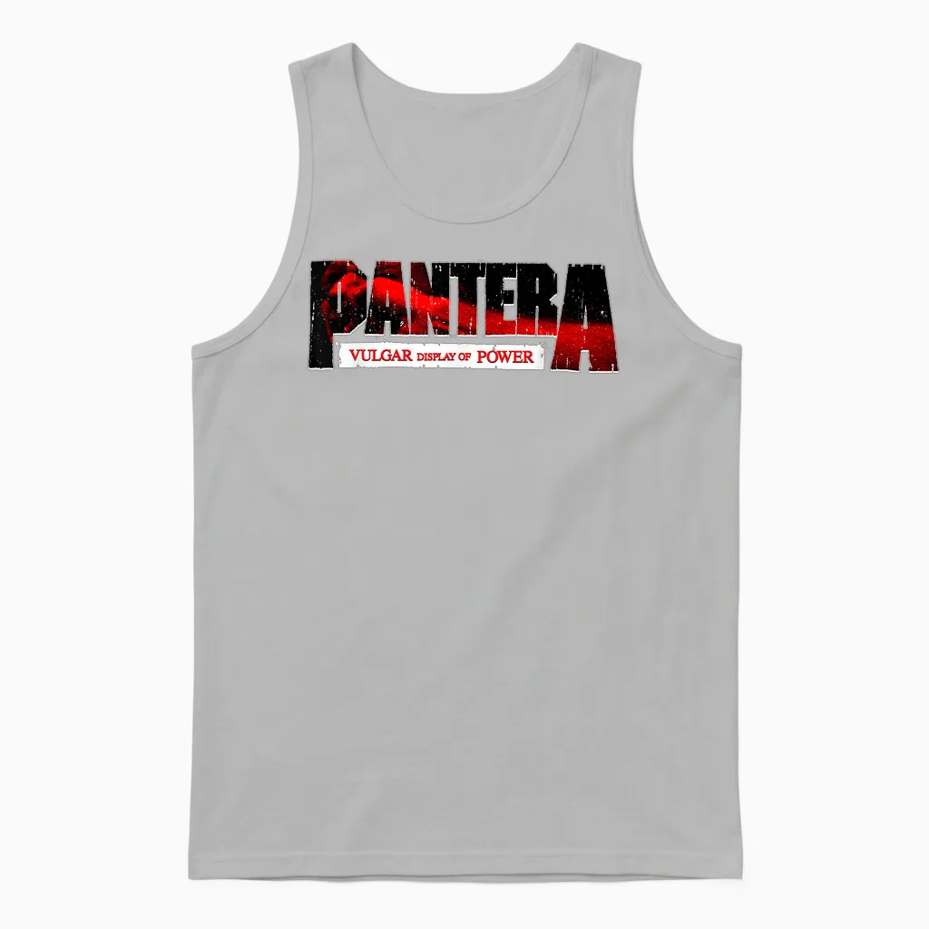 Pantera Offizielles Vulgar-Display Von Power-Logo, Rot Unisex Tank Top in Ash