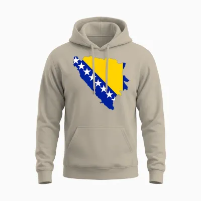 Bosnien Flagge Bosnische Farben Sarajevo Frauen Männer Bih Unisex Hoodie - Sand