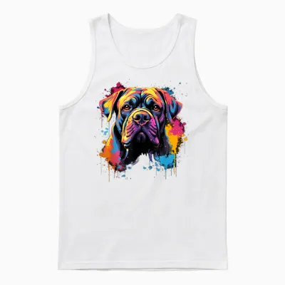 Cane Corso Colorful T-Shirt, Black Unisex Tank Top - White