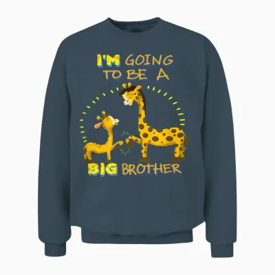 Brother Giraffes Funny Unisex Sweatshirt - Dark Heather