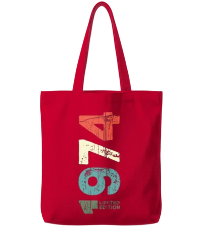 Since 1974 Year 1974 Retro 1974 Vintage 1974 Tote Bags - Red