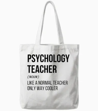 Funny Psychology Teacher Tote Bags - White