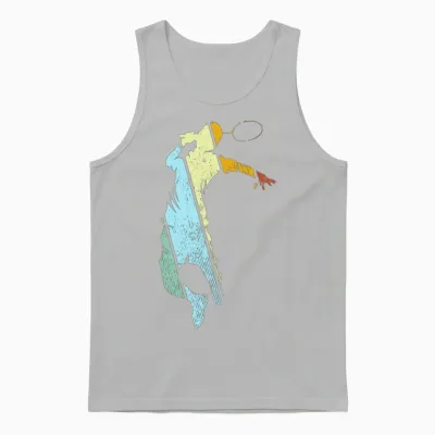 Badminton Retro Unisex Tank Top - Ash