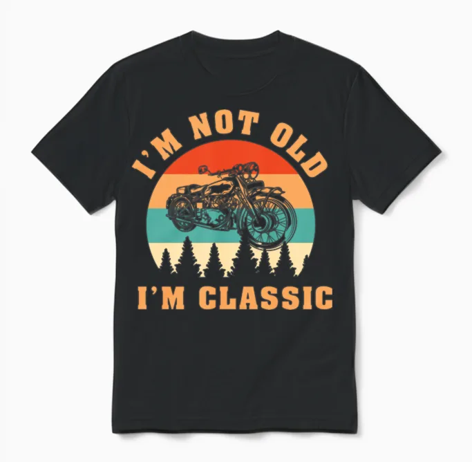 Retro Fashion Unisex T-Shirt in Black