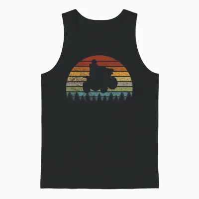 Retro Quad Bike Atv Unisex Tank Top - Black