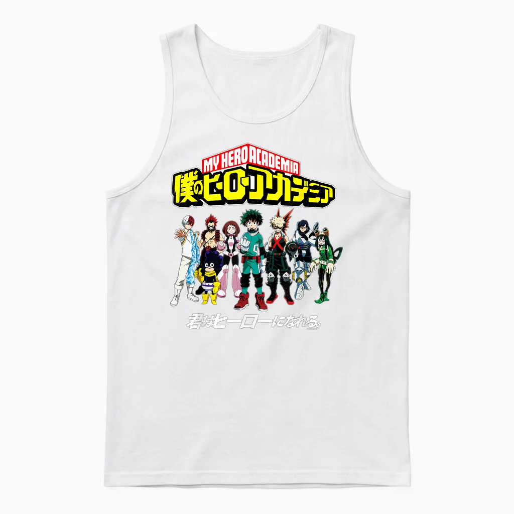My Hero Academia Class 1a Group Shot Anime Unisex Tank Top in White
