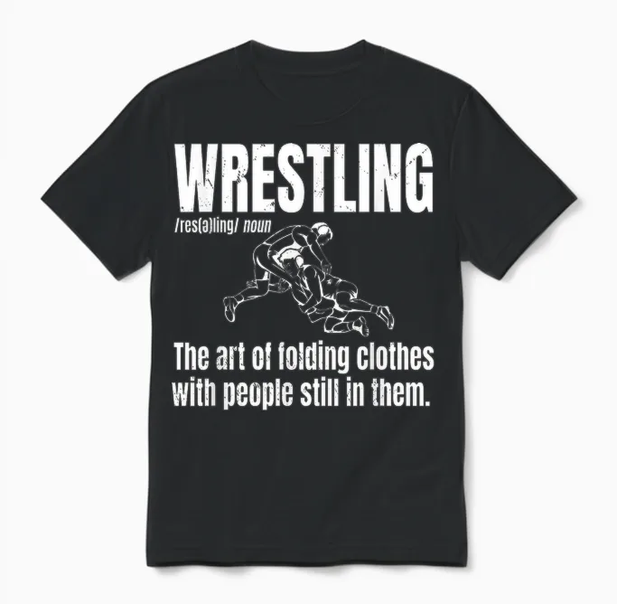Definition of Wrestling Funny Wrestler Definition Unisex T-Shirt in Black