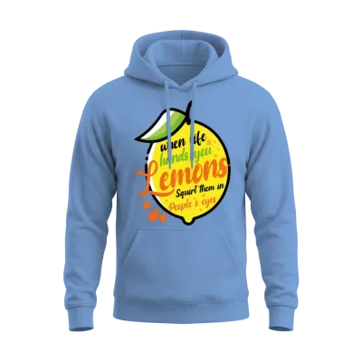 Funny Life Lemons Unisex Hoodie - Carolina Blue