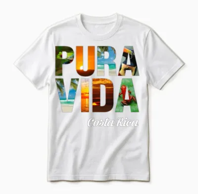 Pura Vida - Costa Rica Fun Gift Unisex T-Shirt - White