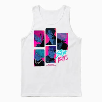 Kpop Demon Hunters Saja Boys Demons Officially Licensed Unisex Tank Top - White