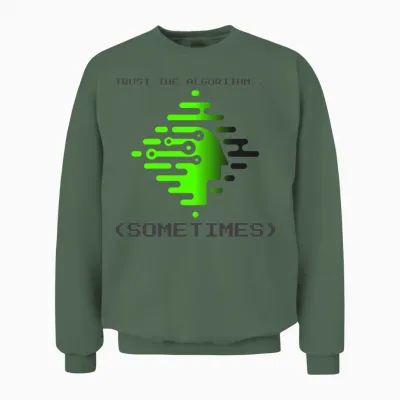 Trust the Algorithm... (sometimes) Unisex Sweatshirt - Military Green