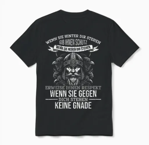 Viking Nordic Mythology Norse Viking Gods T-Shirt, Black, S Unisex T-Shirt in Black