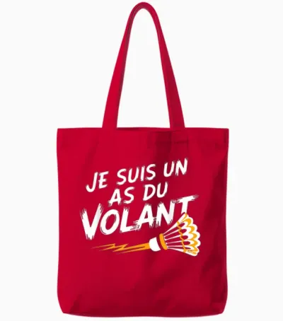Je Suis Un as Du Volant Badminton Cadeau Humour Sport Volant Tote Bags - Red