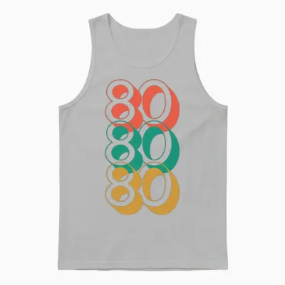 Retro 80s Unisex Tank Top - Ash