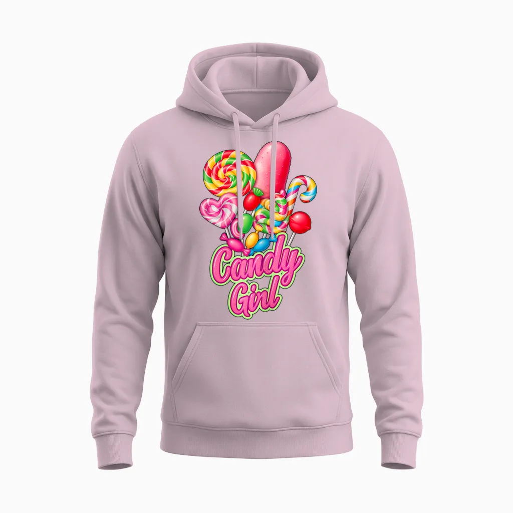 Candy and Girl Candy Lovers Cute X Carnival Costume Unisex Hoodie in Light Pink