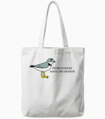 Piping Plovers Taste Like Chicken, 3-Color Tote Bags - White