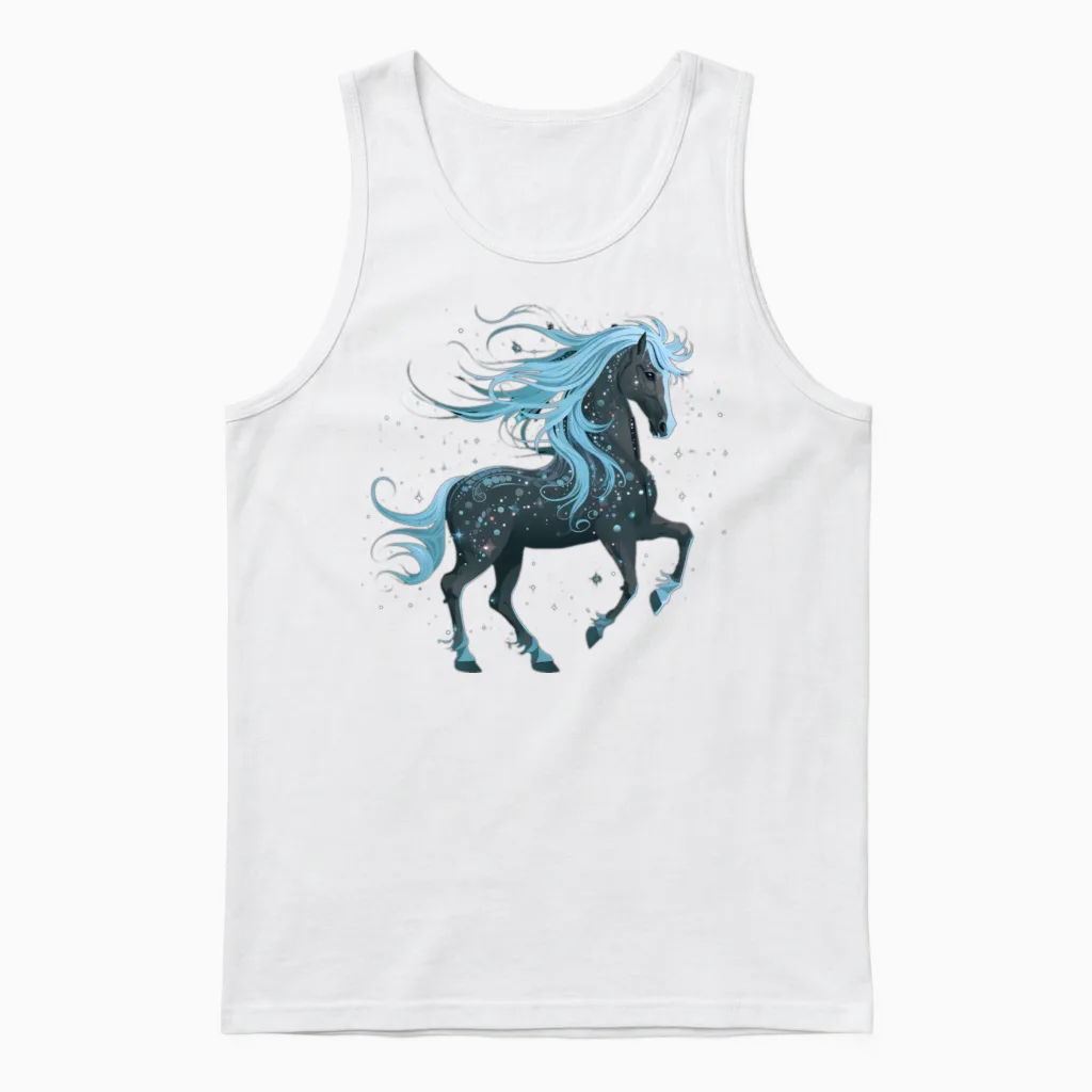 Star Horse - Lovers Unisex Tank Top in White