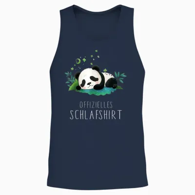Official Otter Sleep Shirt - Panda T-Shirt, Black Unisex Tank Top - Navy