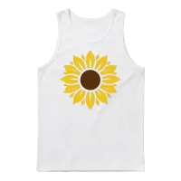 Sunflower Unisex Tank Top - White – 1