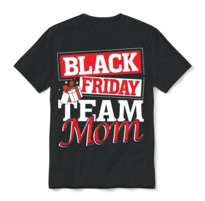 Black Friday Team Mom Unisex T-Shirt - Black