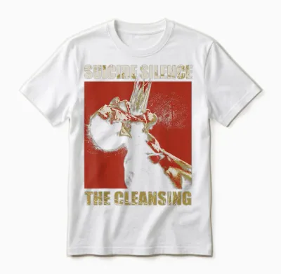 Suicide Silence Official Merchandise - Cleaning Block T-Shirt, Black Unisex T-Shirt - White