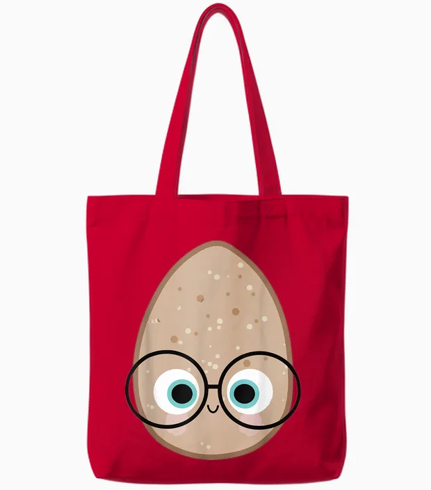 Funny the Good Egg Teacher Halloween Costume Food Group Cute Tote Bags in Red