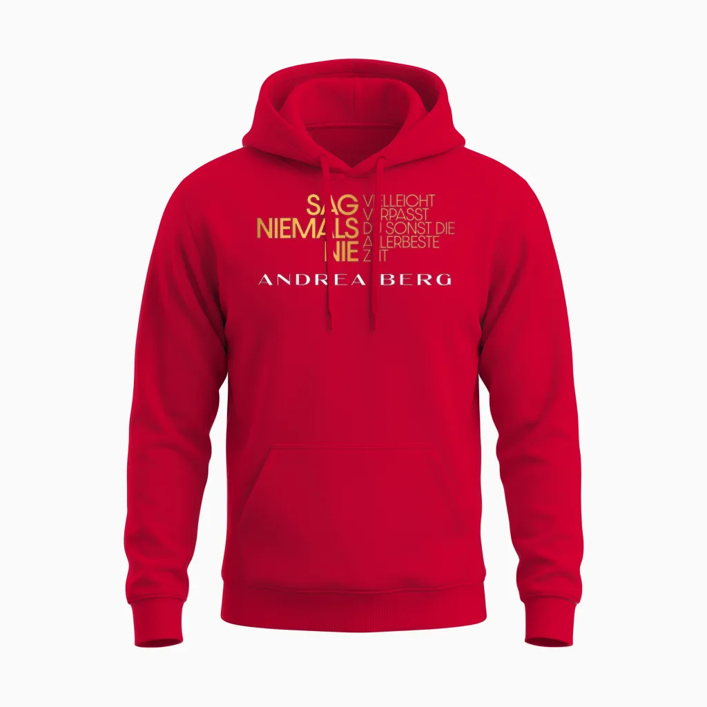 Sag Niemals Nie 2 Unisex Hoodie in Red