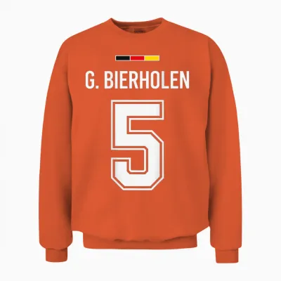 Deutsche Namen Fußball Deutschland Sauf Trikot G Bierholen Unisex Sweatshirt - Orange