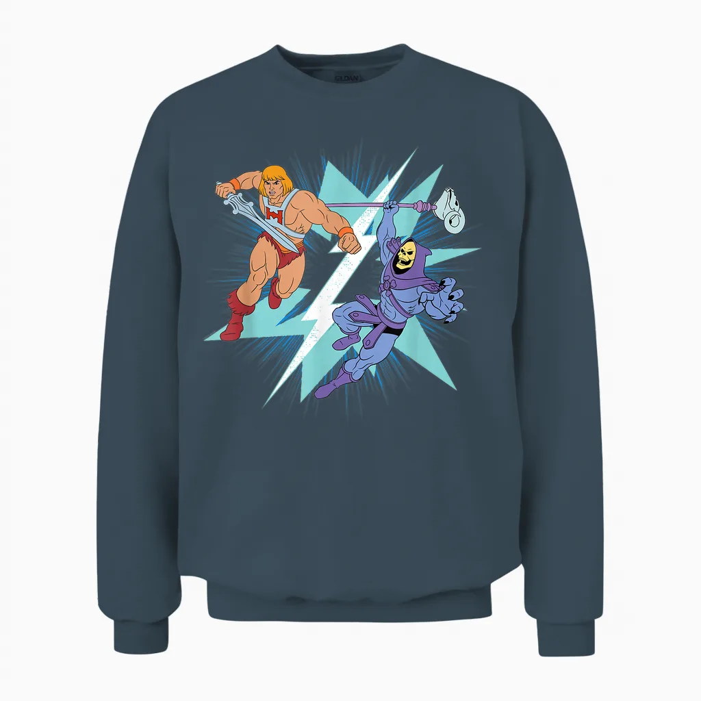 Die Meister Des Universums He-Man Gegen Skeletor Unisex Sweatshirt in Dark Heather