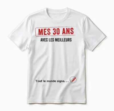 Signature Anniversaire Mes 30 Ans with the Best Unisex T-Shirt - White
