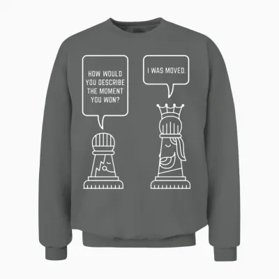 Chess King Chess Board Unisex Sweatshirt - Graphite Heather